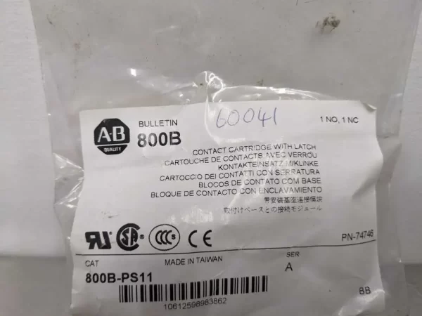 800B-PS11, Allen-Bradley, Contact Cartridge with Latch