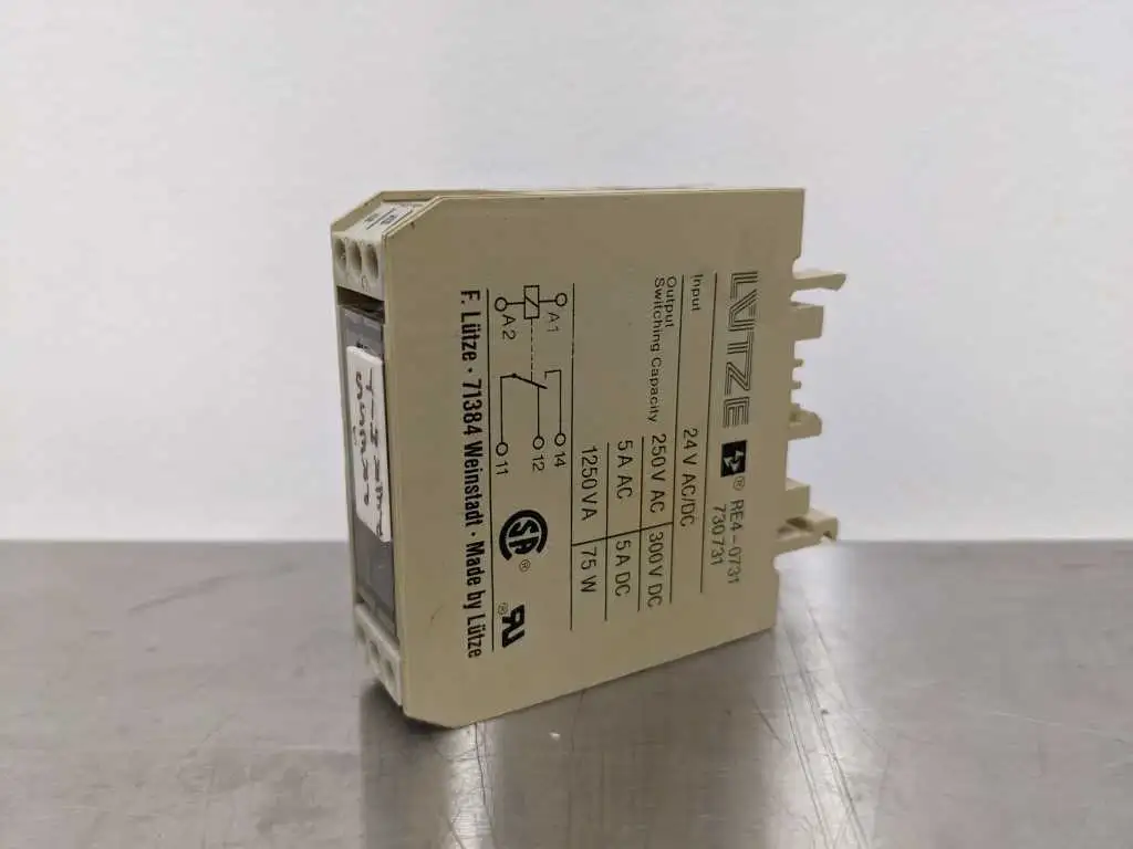 Lutze RE4-0731, 730731 Relay 24, VAC, VDC 250, VAC, 300, VDC 5