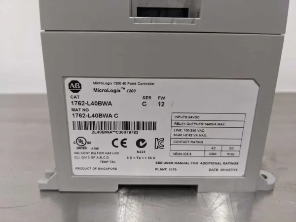 1762-L40BWA, Allen-Bradley, MicroLogix 1200 40 Point Controller