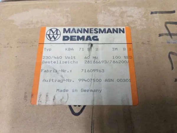 KBA-71-B-2, Demag, Electric Motor