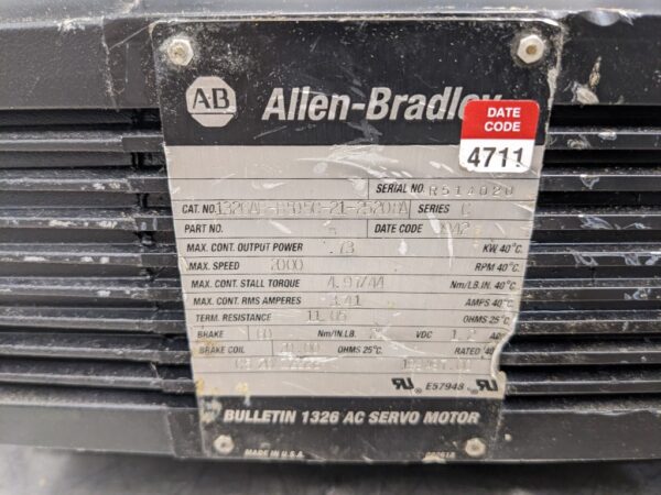 1326AB-B505C-21-25208A, Allen-Bradley, Servo Motor 2669 11 Allen Bradley 1326AB B505C 21 25208A