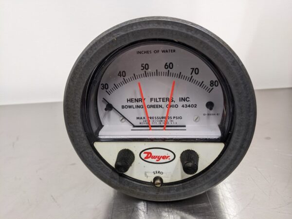 3080, Dwyer, Photohelic Pressure Switch Gage 2703 3 Dwyer 3080