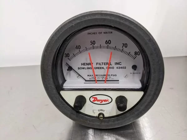 3080, Dwyer, Photohelic Pressure Switch Gage