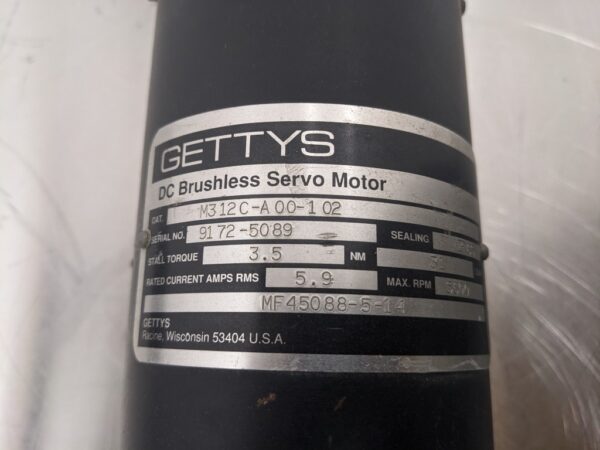 M312C-A00-102, Gettys, DC Brushless Servomotor 2728 6 Gettys M312C A00 102