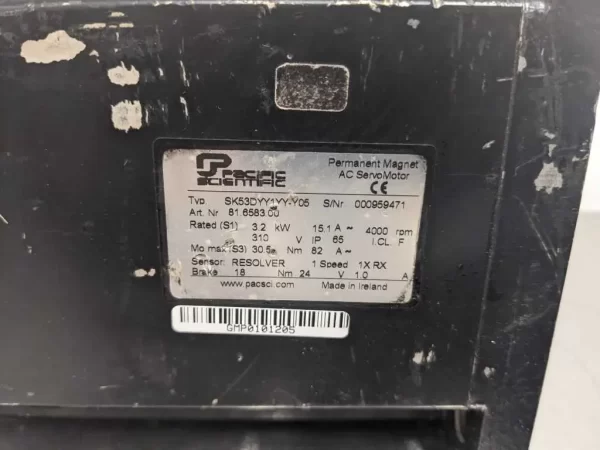 SK53DYY1YY-Y05, Pacific Scientific, AC Servomotor