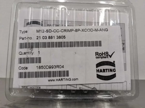 M12-SD-CC-CRIMP-8P-XCOD-M-ANG, Harting, Cable Connector