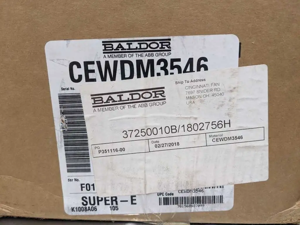 Baldor CEWDM3546 Super-E Washdown Duty Motor 1.0HP 1745 RPM