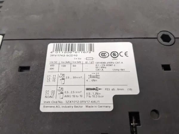 3RV1742-5CD10, Siemens, Circuit Breaker