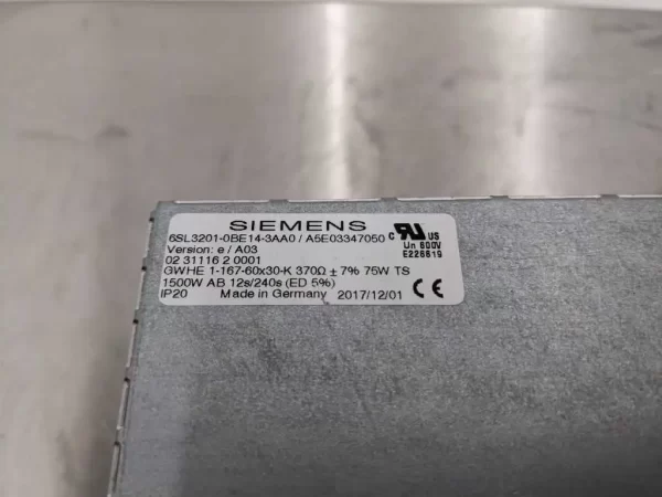 6SL3201-0BE14-3AA0, Siemens, Metal Frame