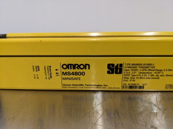 MS4800S-20-0600-X, STI Omron, Light Curtain