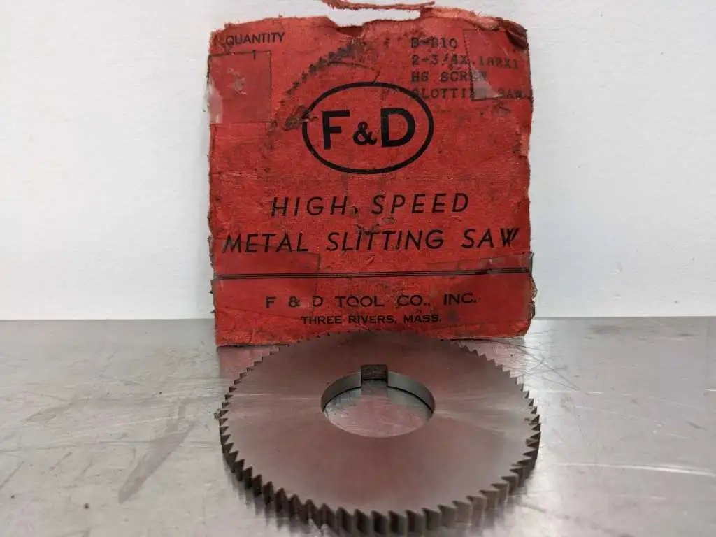 F&D Tool Co B-810 2 3/4 x 0.182 x 1 HS Screw Metal Slotting Saw Milling Cutter