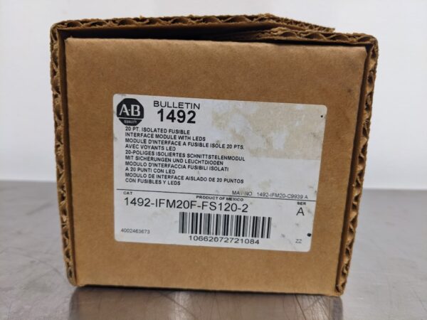 1492-IFM20F-FS120-2, Allen-Bradley, 20 PT Isolated Fusible Interface Module with LEDS