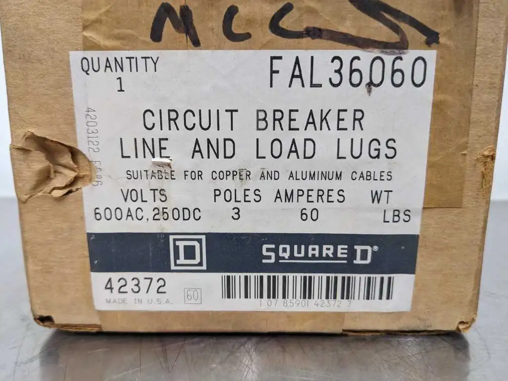 Square D FAL36060 Circuit Breaker 600 VAC 60A 3 Poles