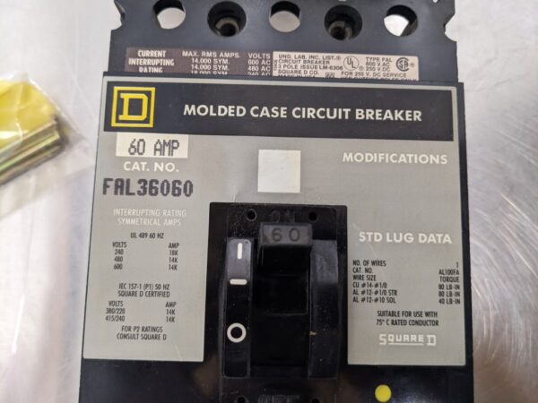 FAL36060, Square D, Circuit Breaker