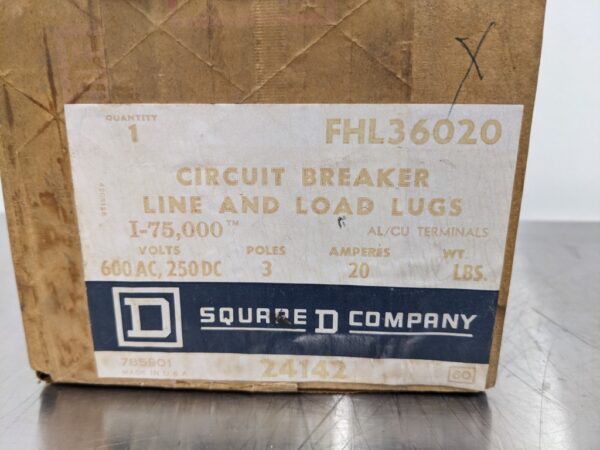 FHL36020, Square D, Circuit Breaker
