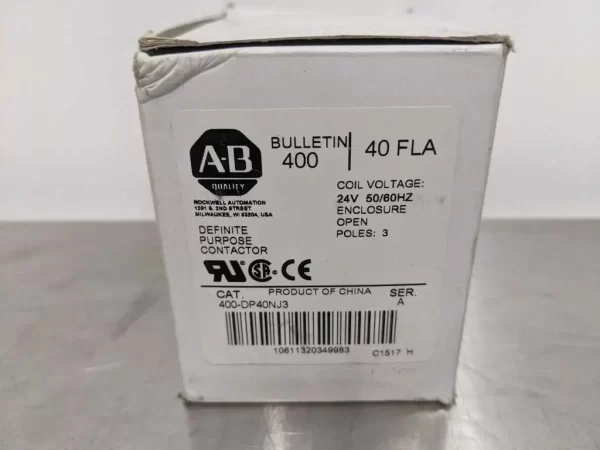 400-DP40NJ3, Allen-Bradley, Definite Purpose Contactor