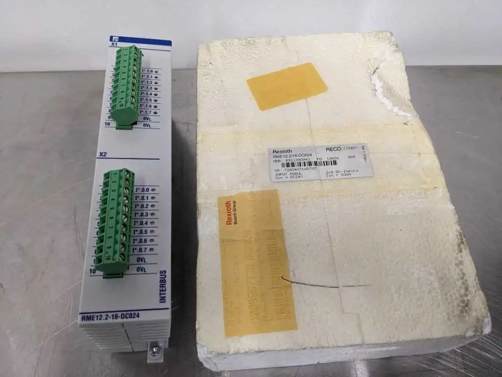 Rexroth R911280943 Interface Module RME12.2-16-DC024 INPUT MODULE 2X8 DC Inputs