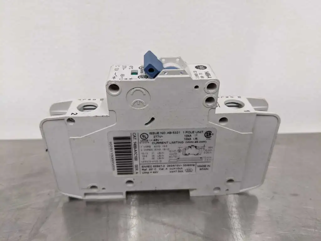 Allen-Bradley 1489-A1C100 Circuit Breaker Ser A Current Limiting 1 Pole