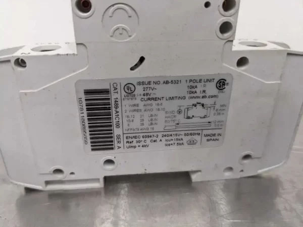 1489-A1C100, Allen-Bradley, Circuit Breaker