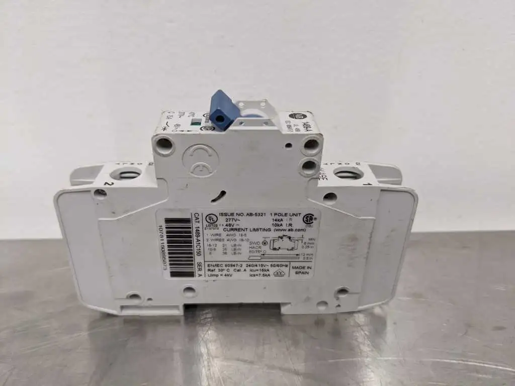 Allen-Bradley 1489-A1C150 Circuit Breaker Ser A Current Limiting 1 Pole