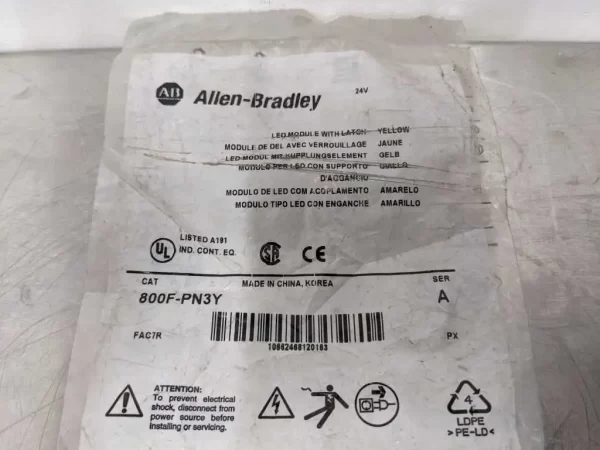 800F-PN3Y, Allen-Bradley, Led Module with Latch