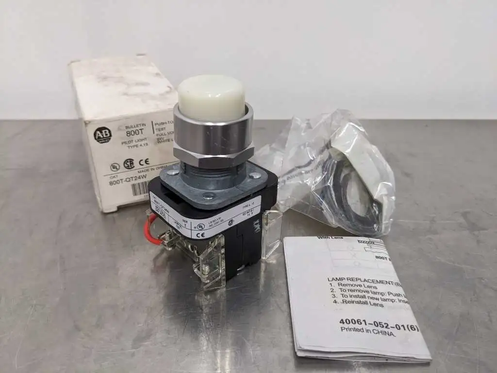 Allen-Bradley 800T-QT24W Pilot Light White Pushbutton Ser T Type 4, 13