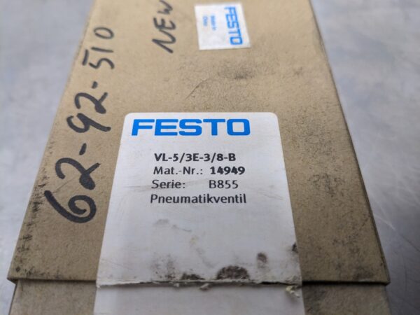 VL-5/3E-3/8-B, Festo, Pneumatic Valve 3177 8 Festo VL 5 3E 3 8 B 1