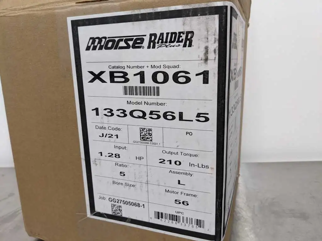 Morse XB1061 Worm Gear Reducer Morse Raider Plus