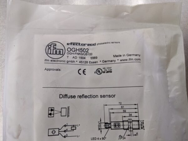 OGH502, IFM Efector, Photoelectric Diffuse Reflection Sensor 3223 6 IFM Electronic OGH502 1
