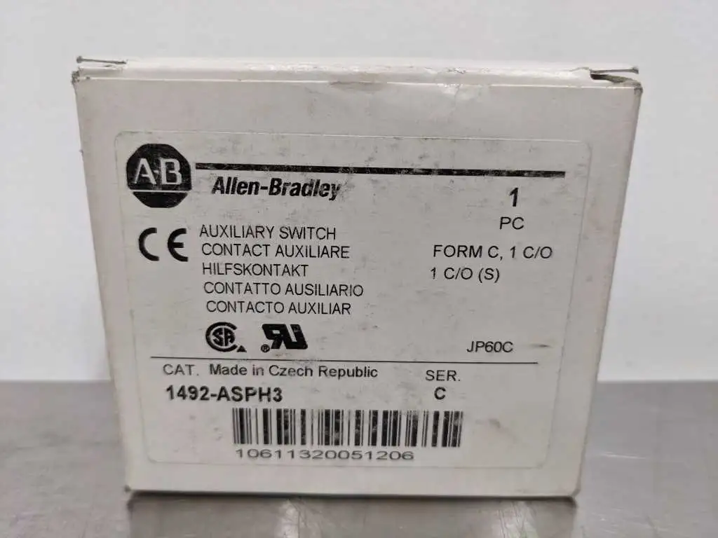 Allen-Bradley 1492-ASPH3 Auxiliary Switch Ser C Form C