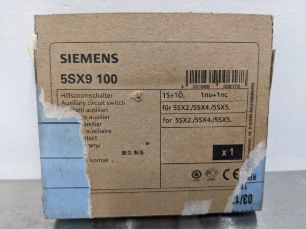5SX9 100 HS, Siemens, Auxiliary Circuit Switch 3239 7 Siemens 5SX9 100 HS 1