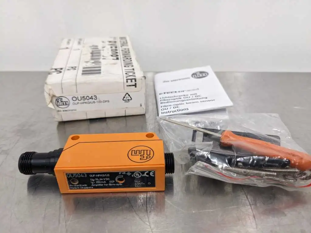 IFM Efector OU5043 Fiber Optic Amplifier OUF-HPKG/US-100-DPS