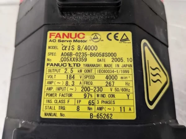 A06B-0235-B605#S000, Fanuc, AC Servomotor