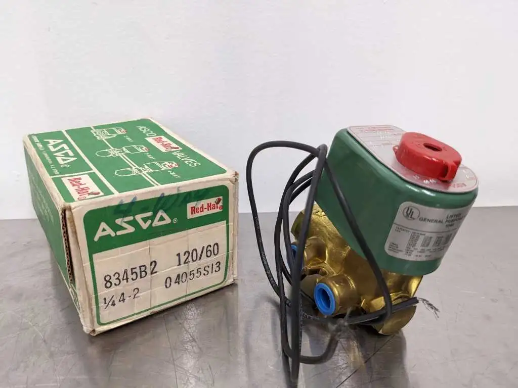 ASCO 8345B2 Solenoid Valve 1/4″ NPT 10-150 PSI 110, 120, VAC 4 Way Air