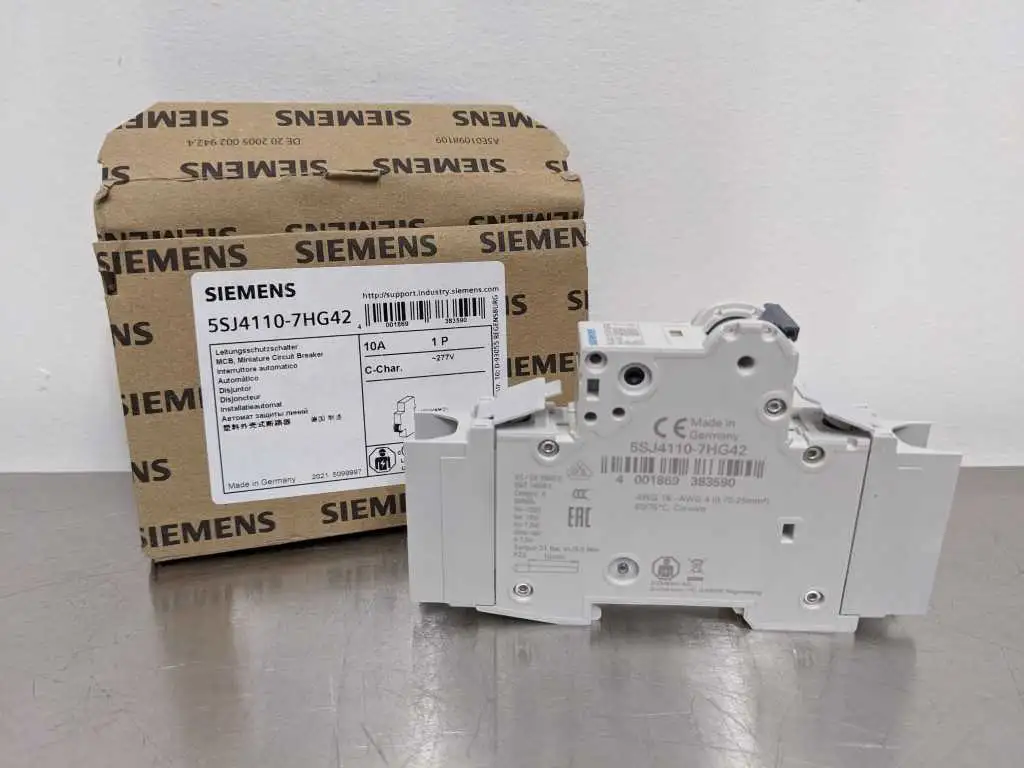 Siemens 5SJ4110-7HG42 Miniature Circuit Breaker 10A 1 Pole