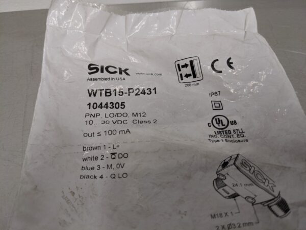 WTB15-P2431, Sick, Photoelectric Sensor 3309 5 Sick WTB15 P2431 1