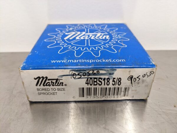 40BS18 5/8, Martin, Bored to Size Sprocket 3346 1 Martin 40BS18 5 8 1