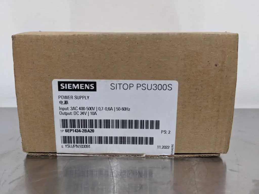 Siemens 6EP1434-2BA20 Power Supply 400-500VAC 24VDC SITOP PSU300S