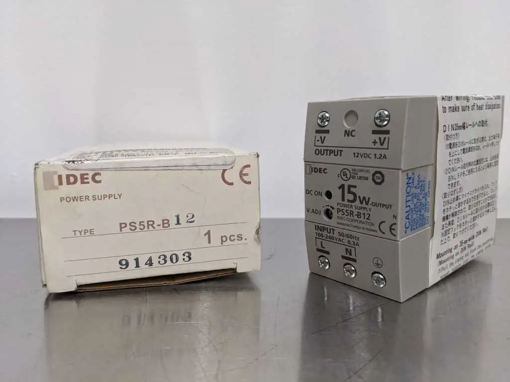 idec PS5R-B12 Power Supply 100-240VAC 0.3A to 12VDC 1.2A