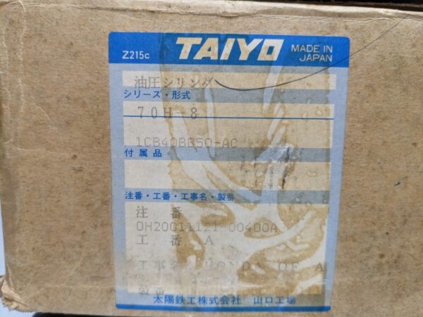 70H-8 1CB40BB50-AC, Taiyo, Hydraulic Cylinder 3465 9 Taiyo 70H 8 1CB40BB50 AC 1