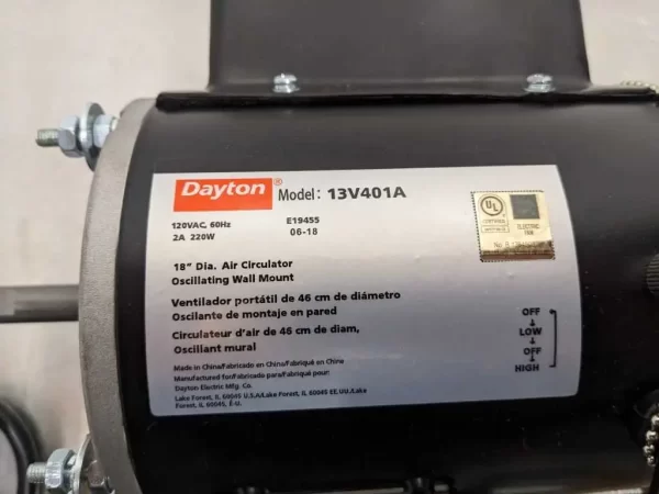 13V401A, Dayton, Motor Assembly