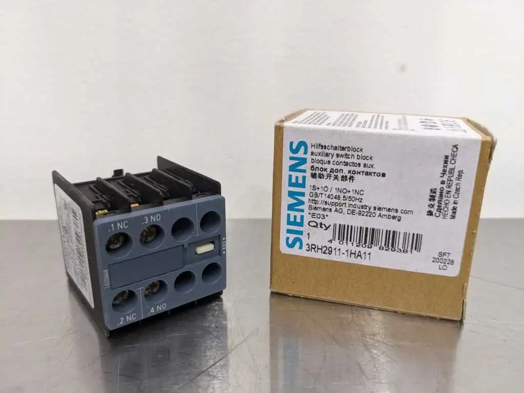 Siemens 3RH2911-1HA11 Auxiliary Switch Block New in Box