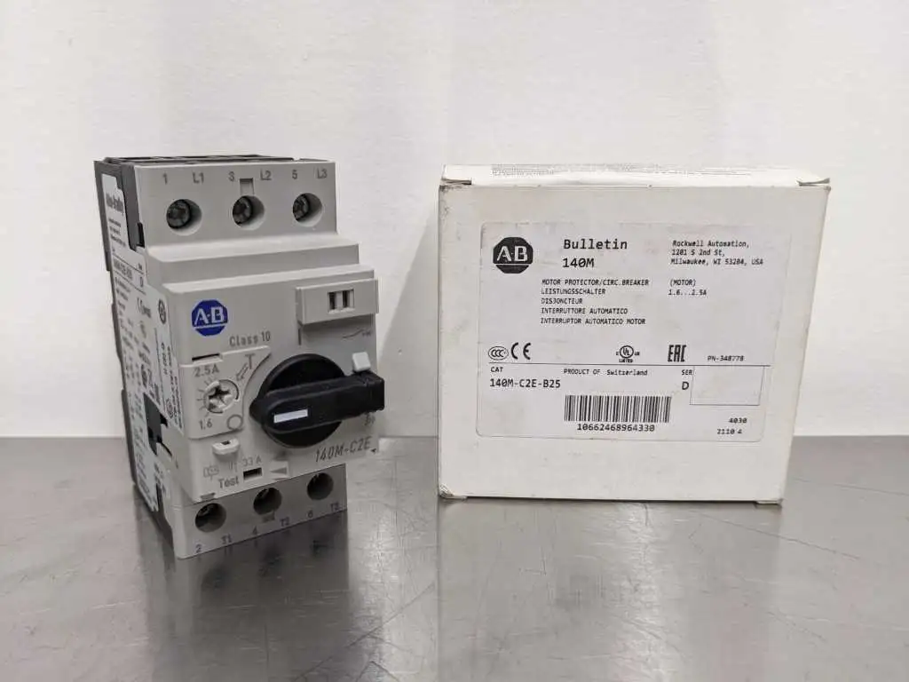 Allen-Bradley 140M-C2E-B25 Motor Protector Circuit Breaker 1-6,2.5, A Brand New