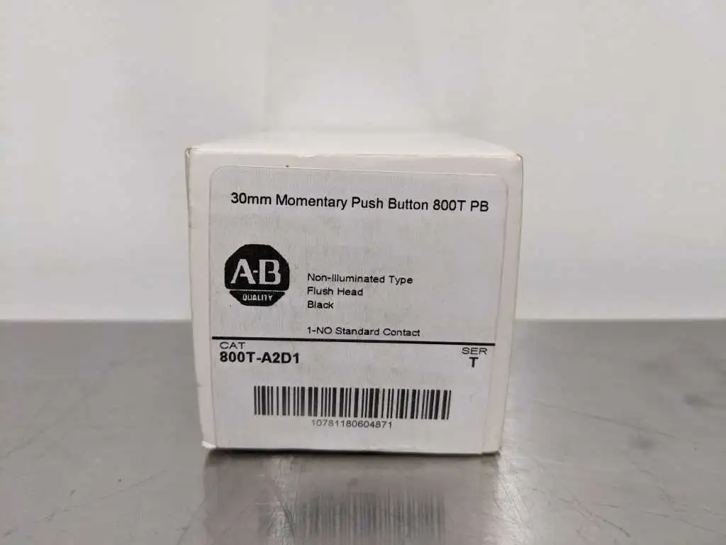 Allen-Bradley 800T-A2D1 30mm Momentary Push Button Non-Illuminated Flush Head Black