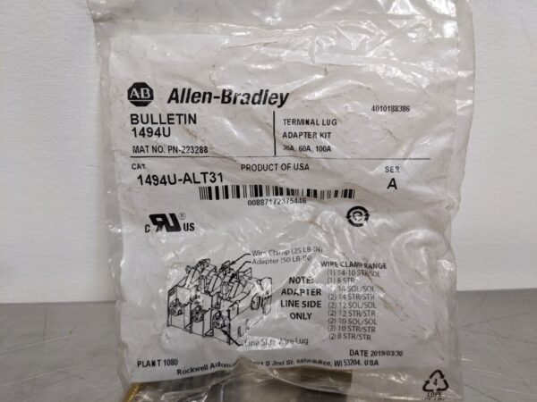 1494U-ALT31, Allen-Bradley, Terminal Lug Adapter Kit