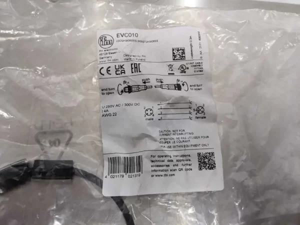 EVC010, IFM Efector, Connector Cable