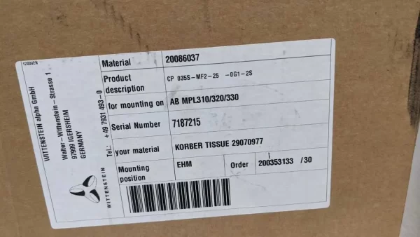 CP 035S-MF2-25-0G1-2S, Wittenstein, Planetary Gearbox