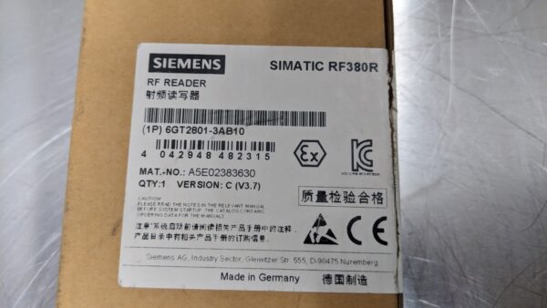 6GT2801-3AB10, Siemens, RF Reader 3625 2 Siemens 6GT2801 3AB10 1