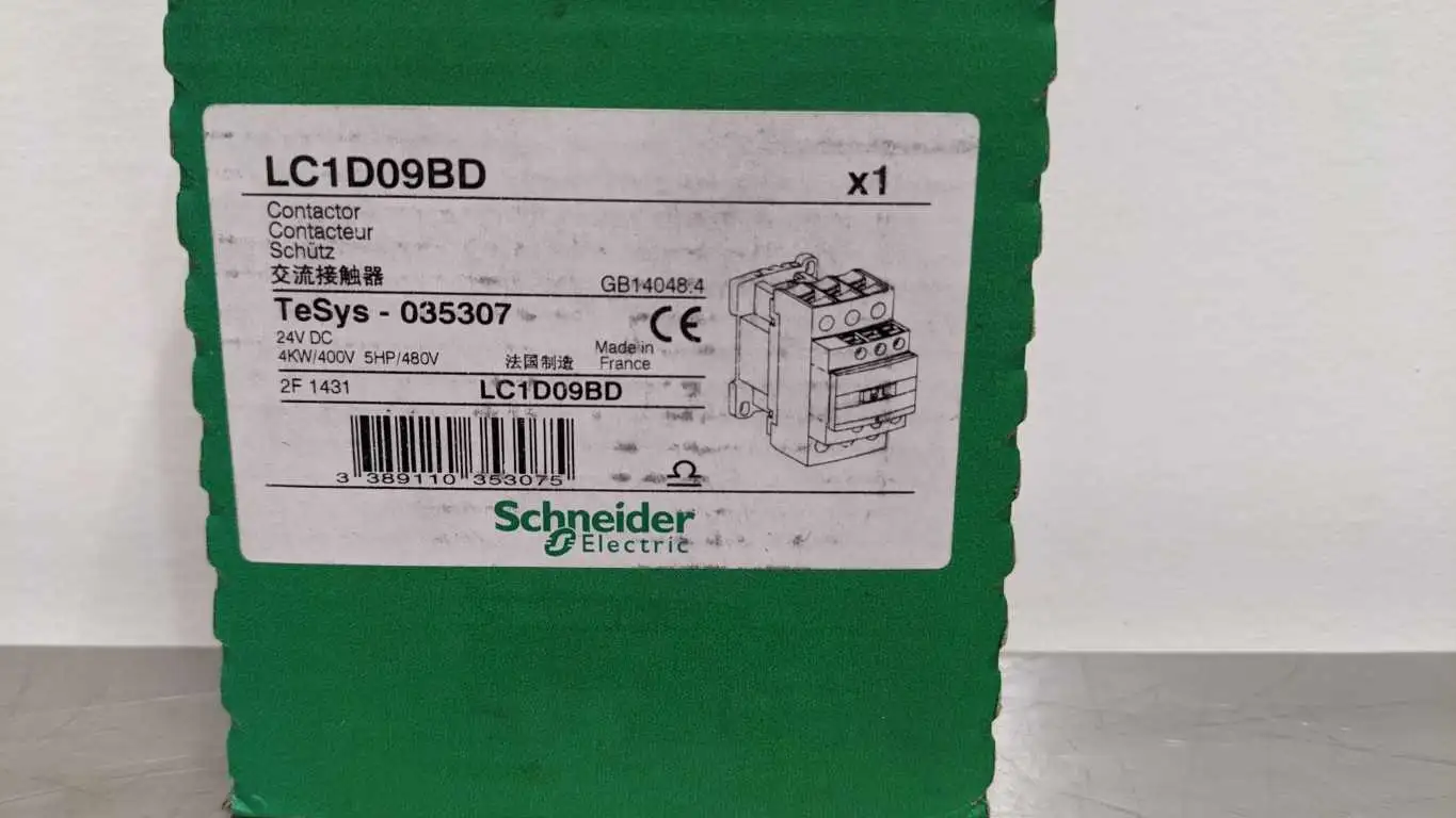 Schneider Electric LC1D09BD Contactor 24VDC 4kW 400V 5HP 480V New Factory Sealed