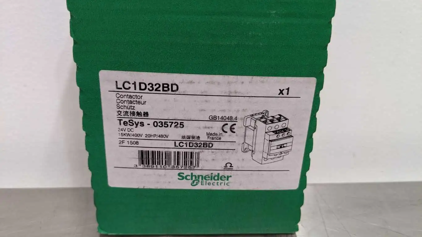 Schneider Electric LC1D32BD Contactor 24VDC 15kW 400V 20HP 480V New Factory Sealed